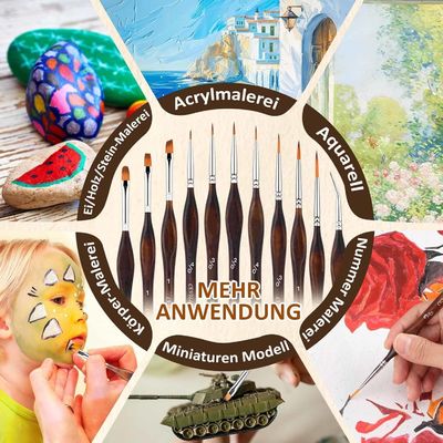Was sind die besten Details Hobby Modell machen Pinsel Set für Miniaturmalerei