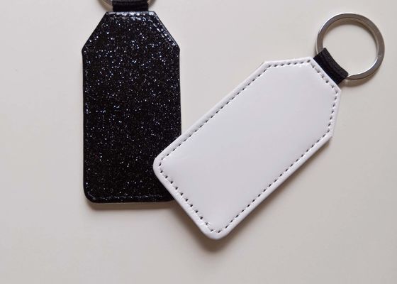 Leder Sublimation Custom Blanks Schlüsselbund Herz Rund Rechteck