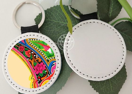 Leder Sublimation Custom Blanks Schlüsselbund Herz Rund Rechteck